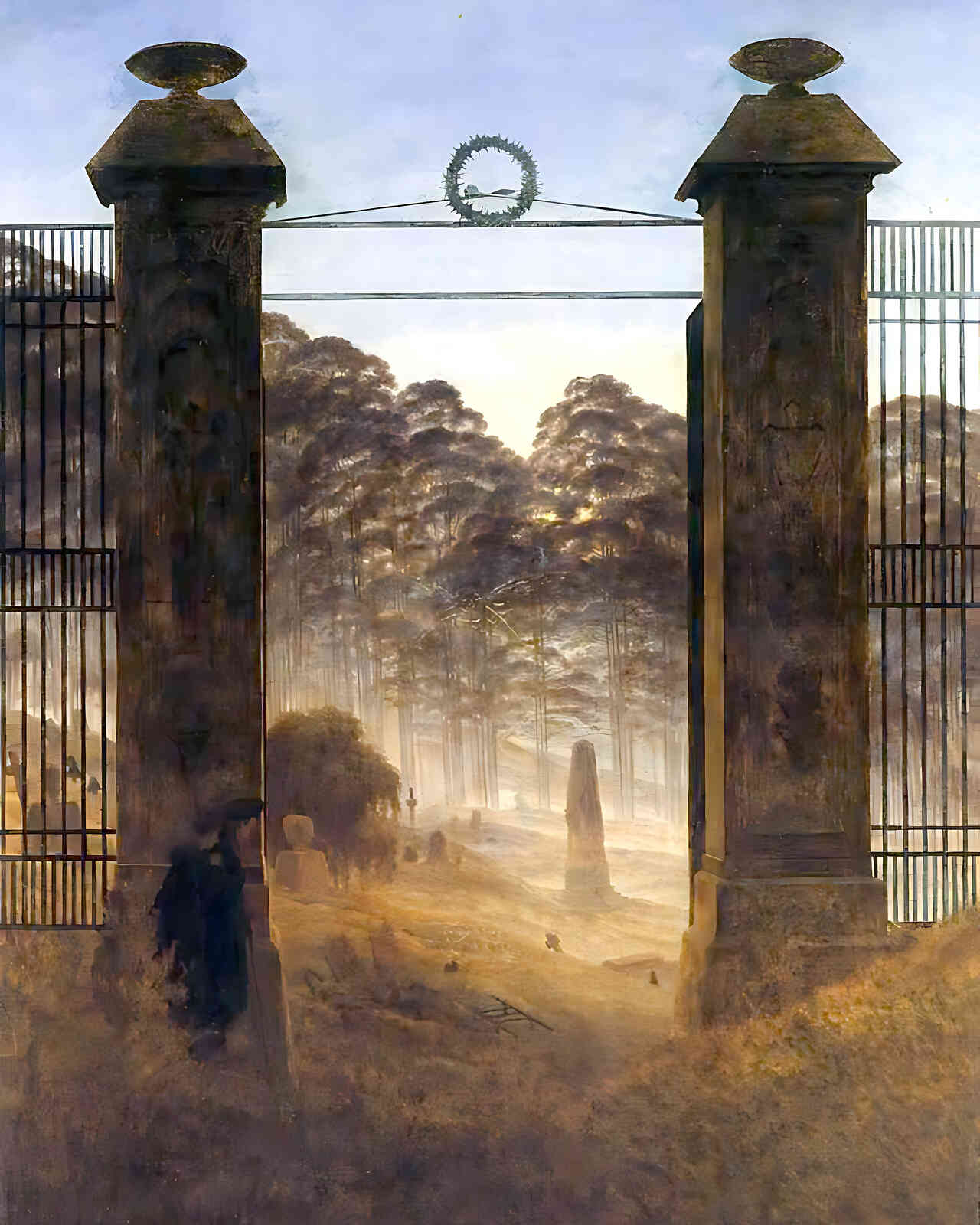 The Cemetery Entrance Painting by Caspar David Friedrich 8x10" Art Print