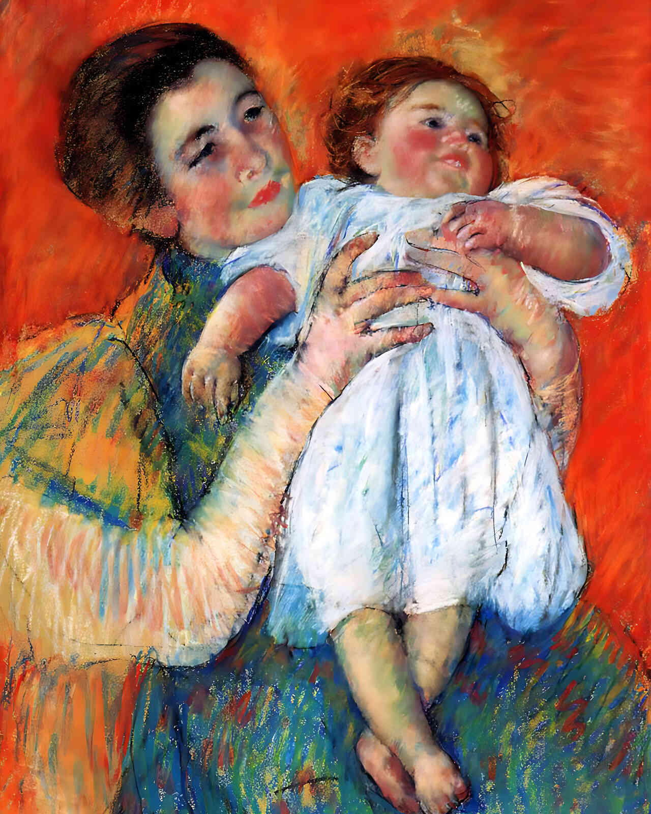 The Barefoot Child Painting by Mary Cassatt 8x10" Art Print (Archival Paper)