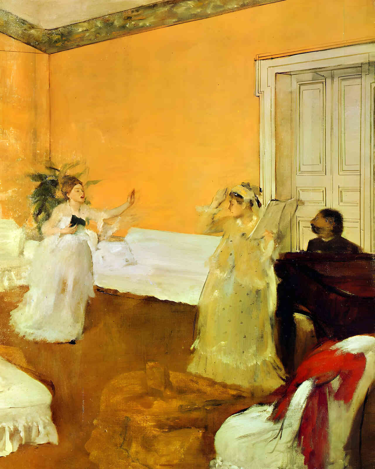 The Song Rehearsal 1873 Painting by Edgar Degas 8x10" Art Print