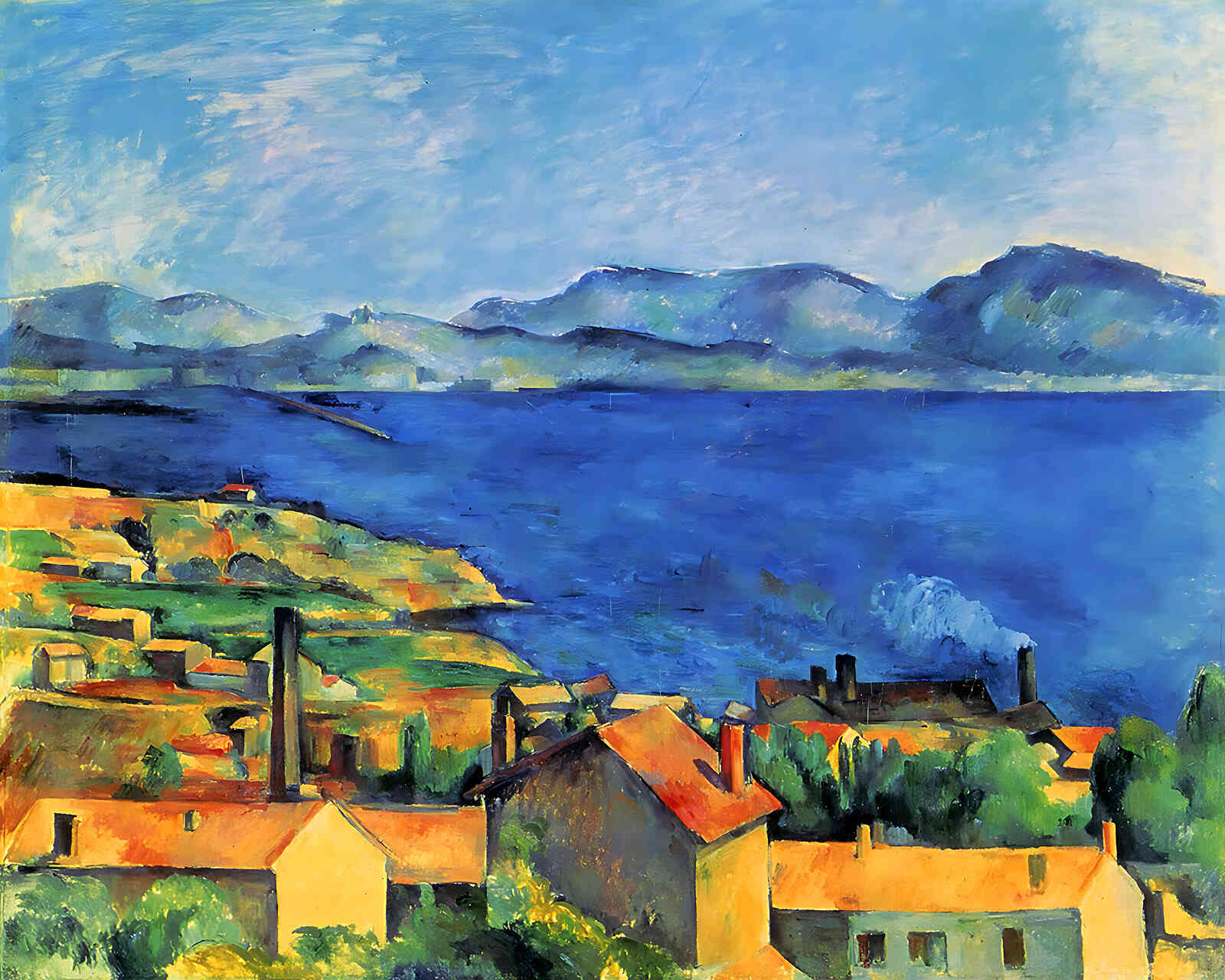 The Gulf of Marseille Seen from L'Estaque by Paul Cezanne 8x10" Art Print