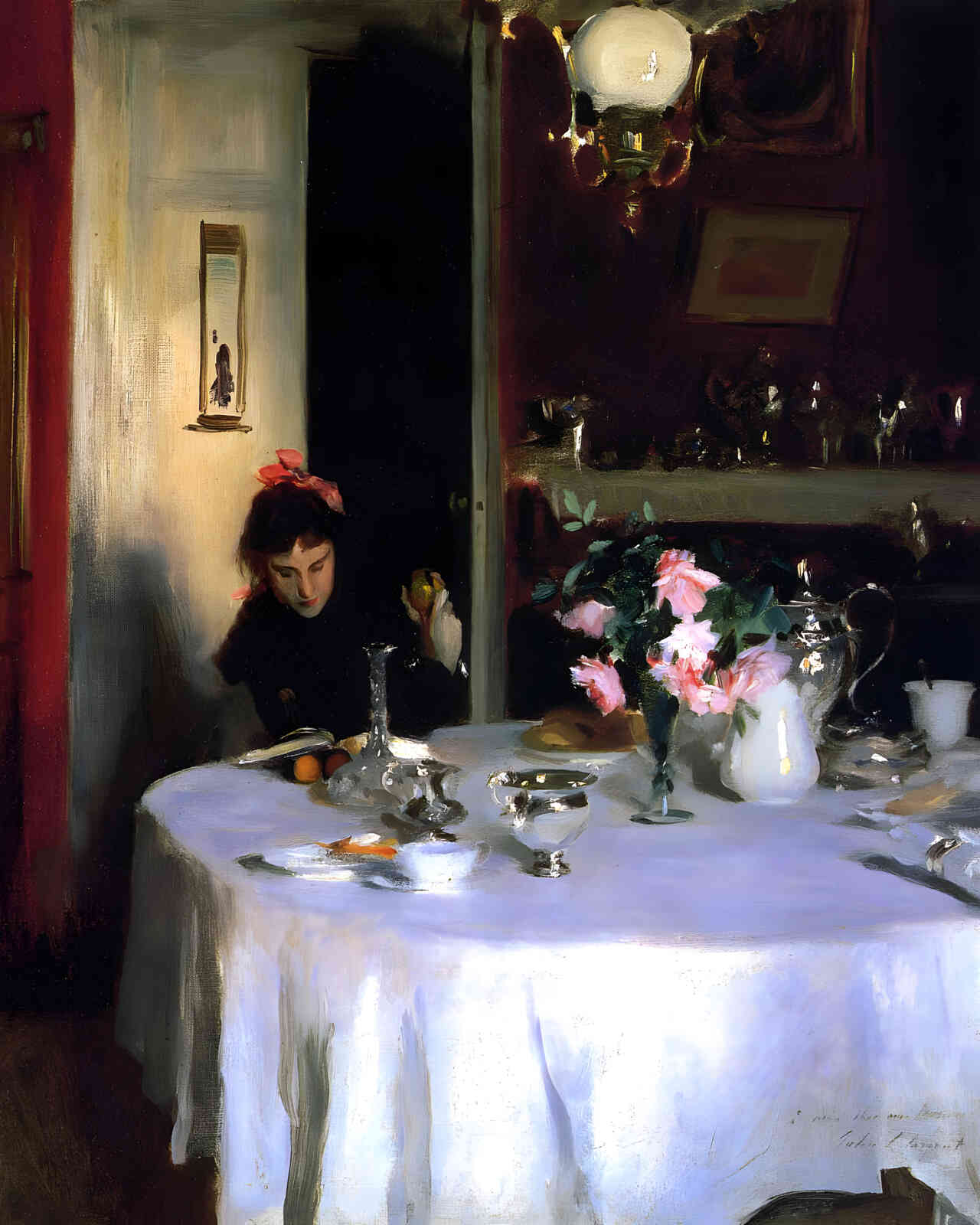 The Breakfast Table 1884 Painting by John Singer Sargent 8x10" Art Print