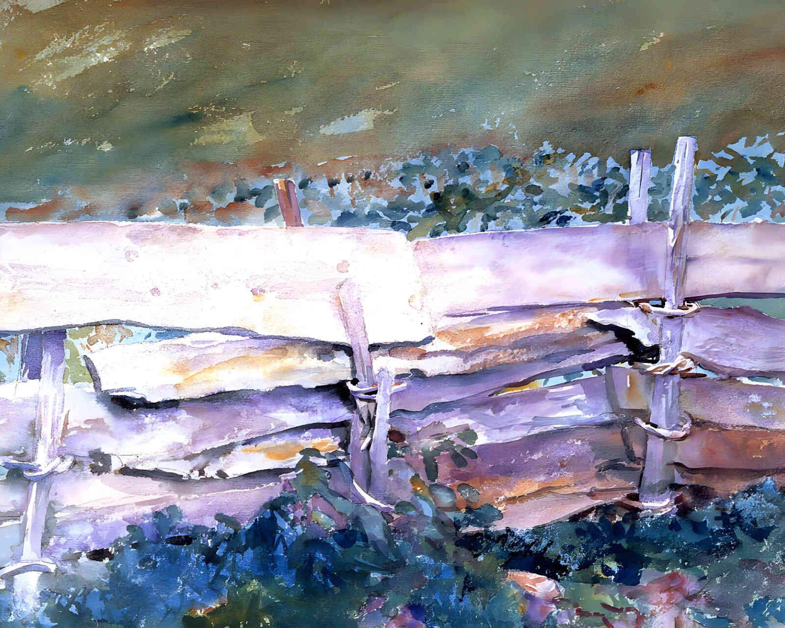 The Fence 1914 Painting by John Singer Sargent 8x10" Art Print