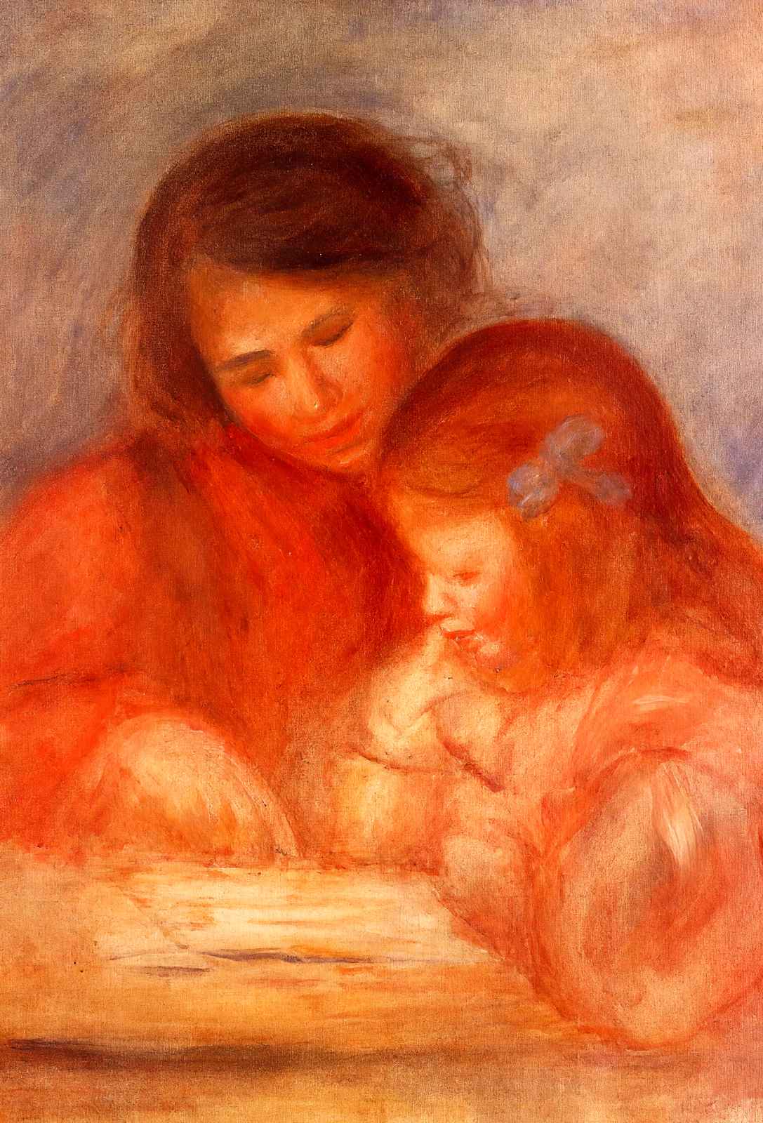 The Lesson Art Print 1900 Painting by Pierre-Auguste Renoir (6 Sizes)