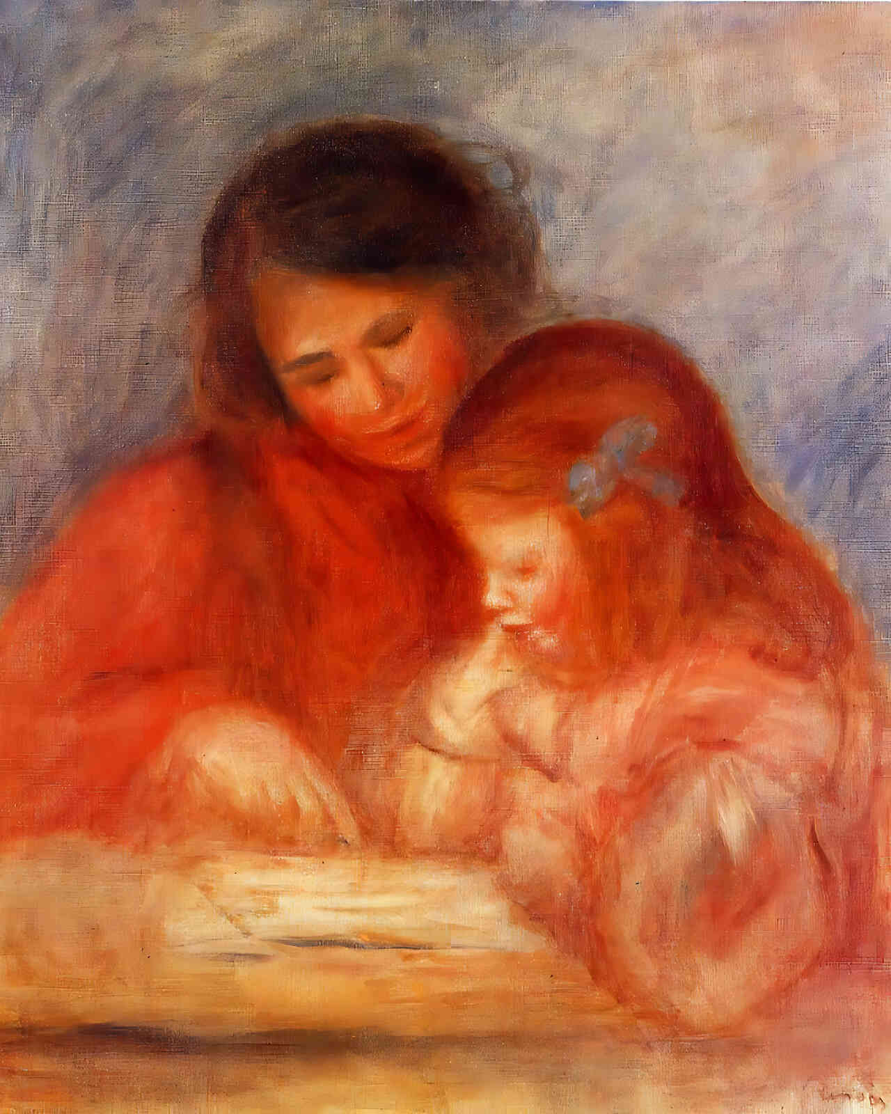 The Lesson Painting by Pierre-Auguste Renoir 8x10" Art Print (Archival Paper)