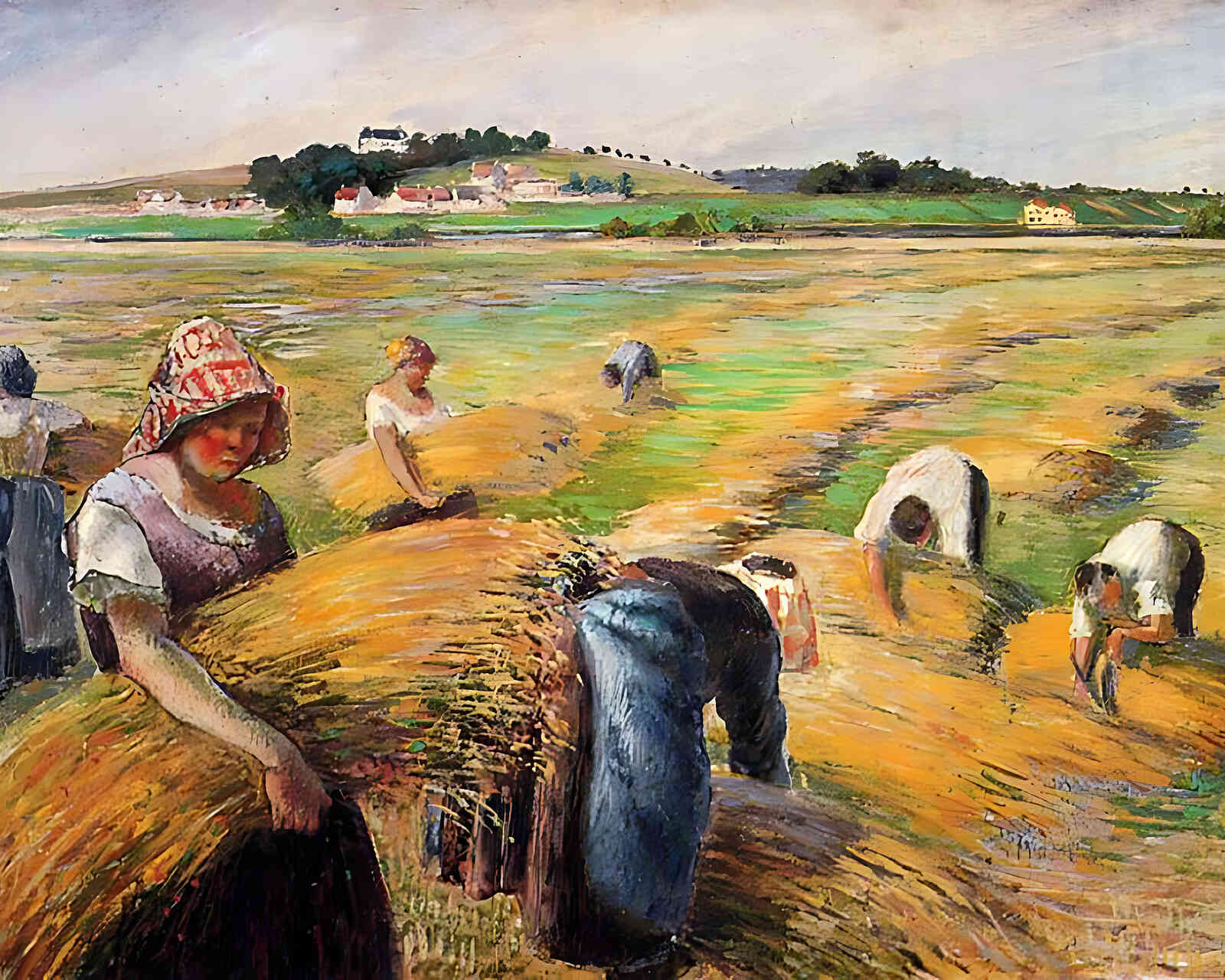The Harvest Painting by Camille Pissarro 8x10" Art Print (Premium Print)