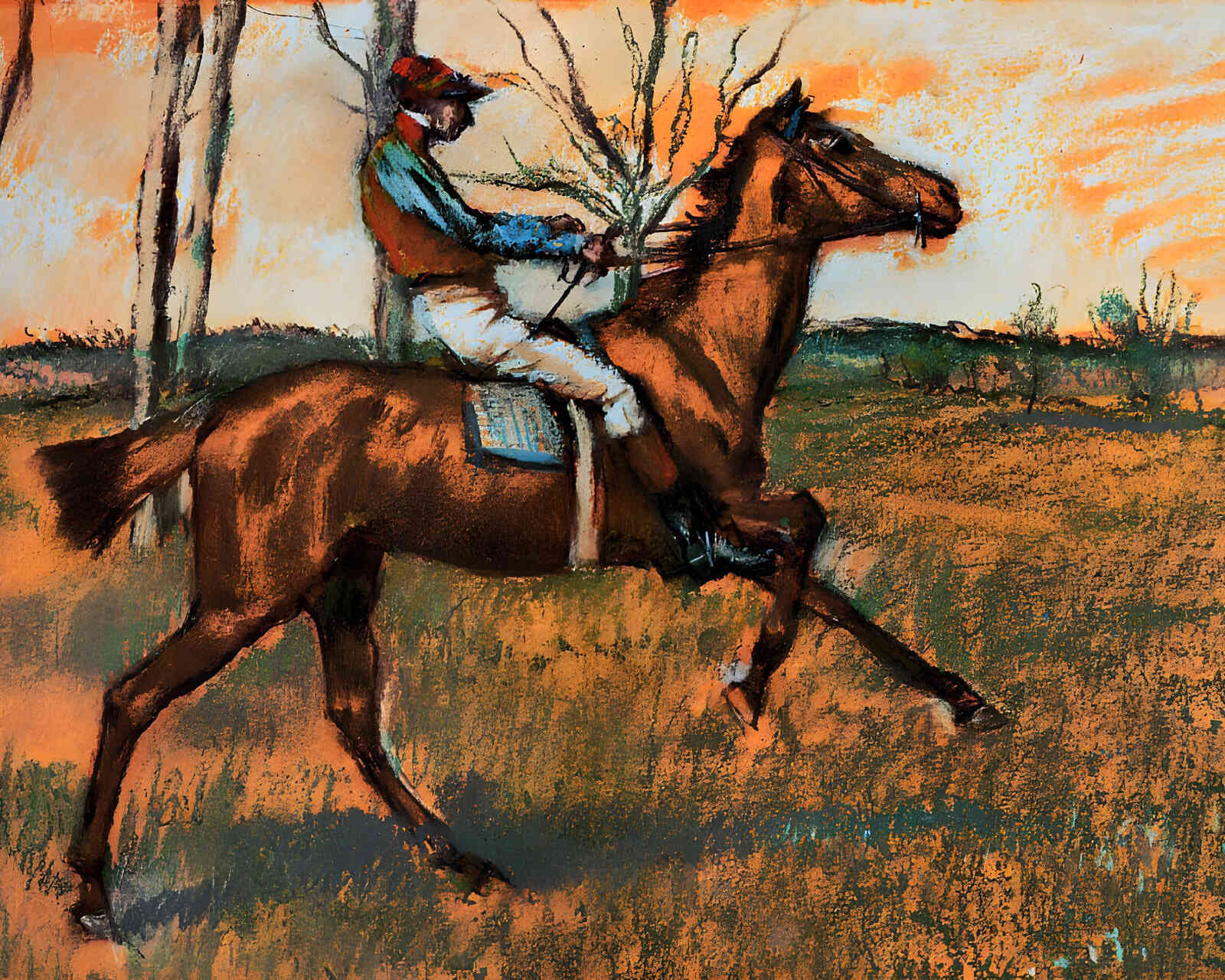 The Jockey 1887 Painting by Edgar Degas 8x10" Art Print