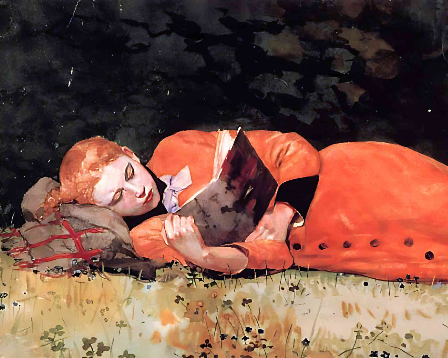 The New Novel Painting by Winslow Homer 8x10" Art Print Acid Free