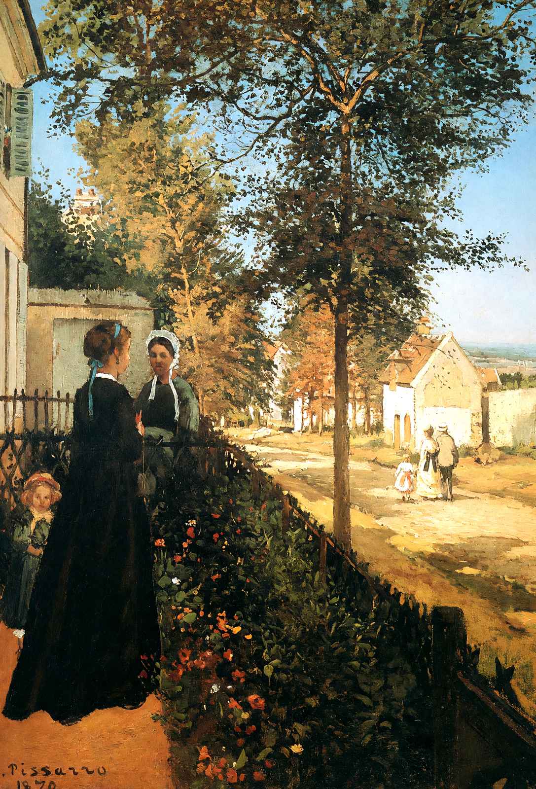 The Road of Versailles Art Print 1869 Painting by Camille Pissarro (6 Sizes)