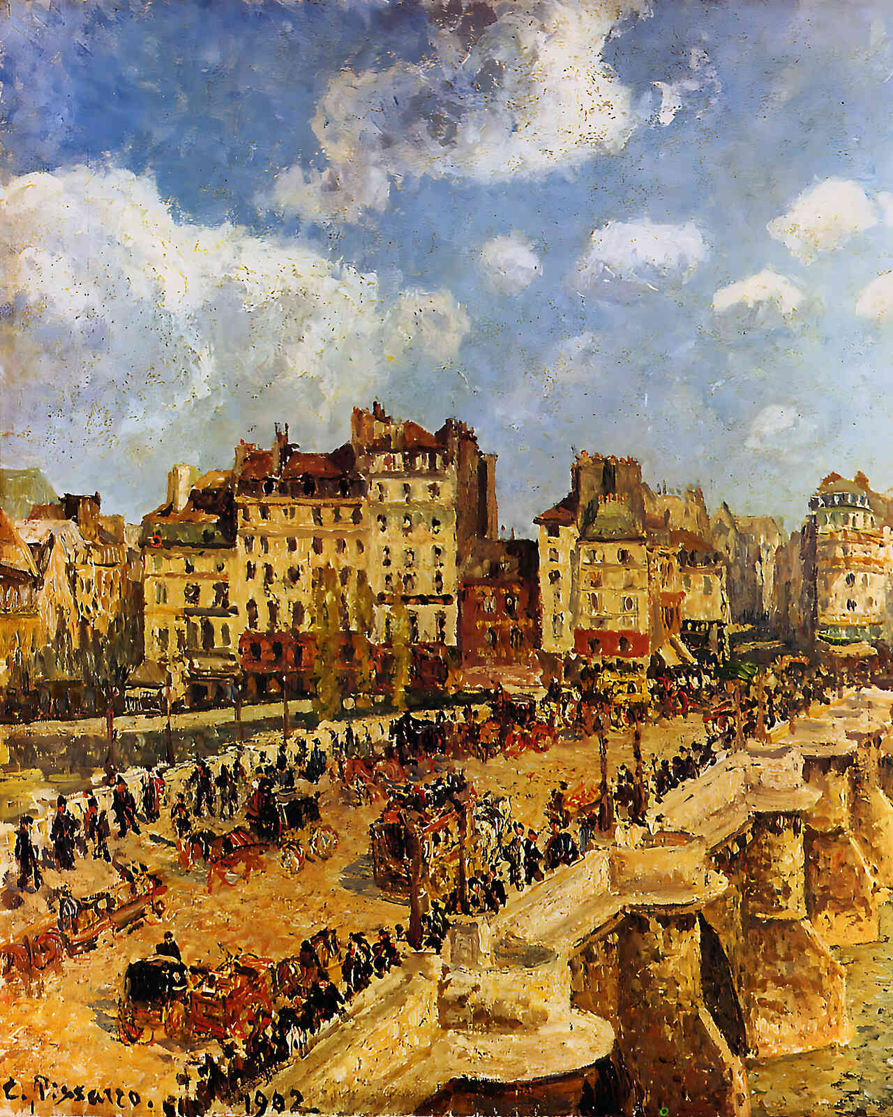 The Pont Neuf Painting by Camille Pissarro 8x10" Art Print (Premium Print)