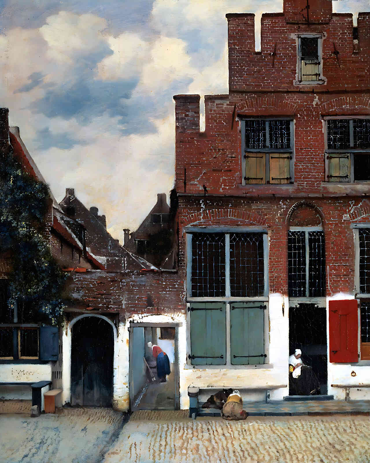 The Little Street Painting by Johannes Vermeer 8x10" Art Print (Premium Print)