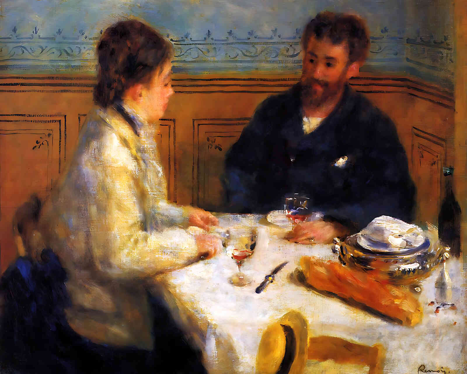 The Luncheon Painting by Pierre-Auguste Renoir 8x10" Art Print (High Quality)