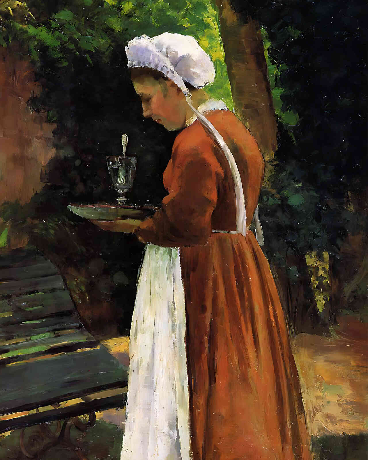 The Maidservant Painting by Camille Pissarro 8x10" Art Print - Acid Free