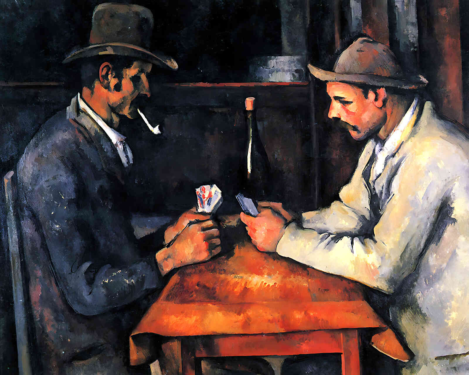 The Card Players () Painting by Paul Cezanne 8x10" Art Print (Archival Paper)