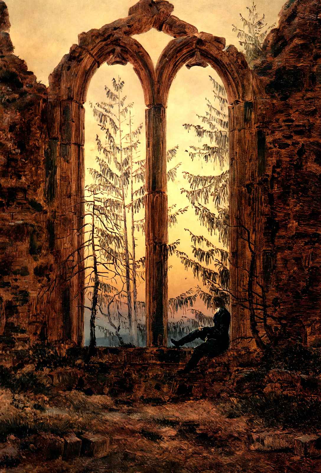 The Dreamer 1840 Painting by Caspar David Friedrich Fine Art Print (6 Sizes)