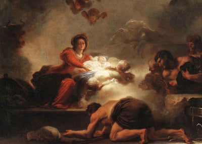 The Adoration of the Shepherds. Art Print 1775 by Fragonard (6 Sizes)