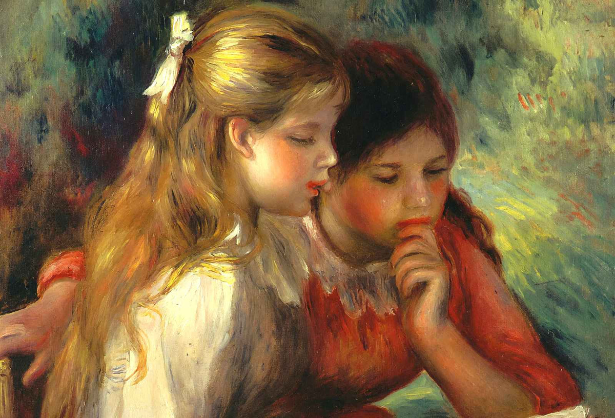 The Reading Art Print 1890 Painting by Pierre-Auguste Renoir (6 Sizes)