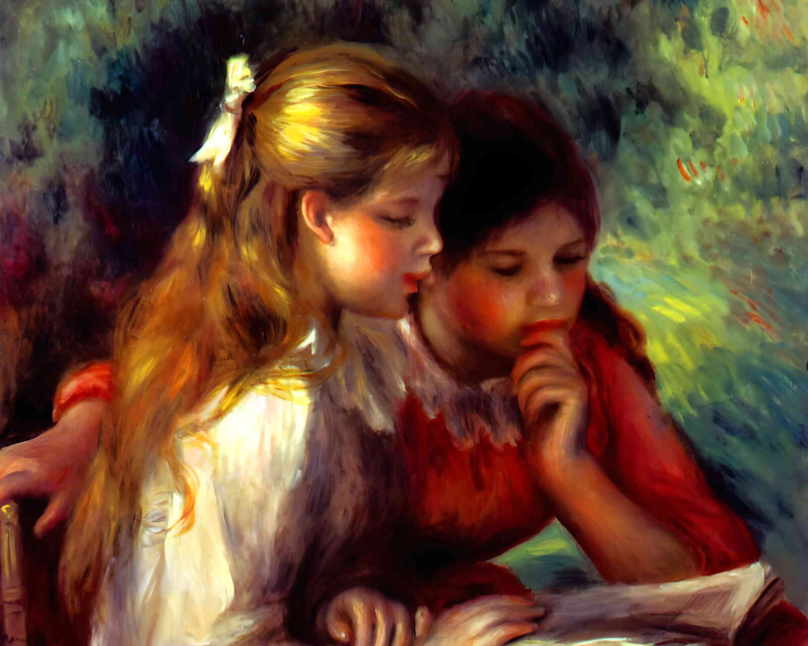 The Reading Painting by Pierre-Auguste Renoir 8x10" Art Print (Archival Paper)