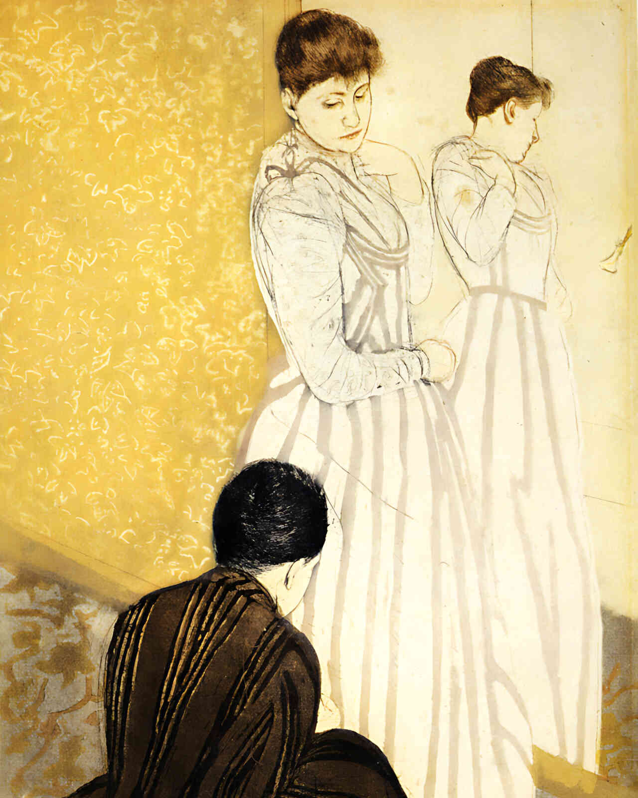 The Fitting Painting by Mary Cassatt 8x10" Art Print (Premium Print)