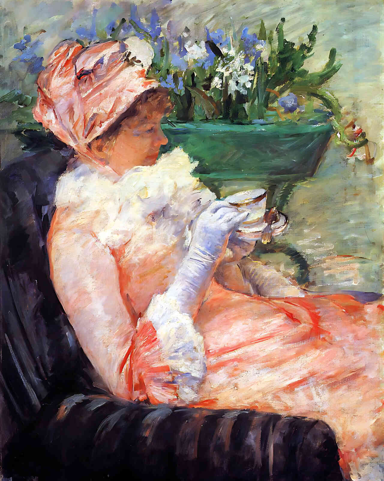 The Cup of Tea Painting by Mary Cassatt 8x10" Art Print (High Quality)