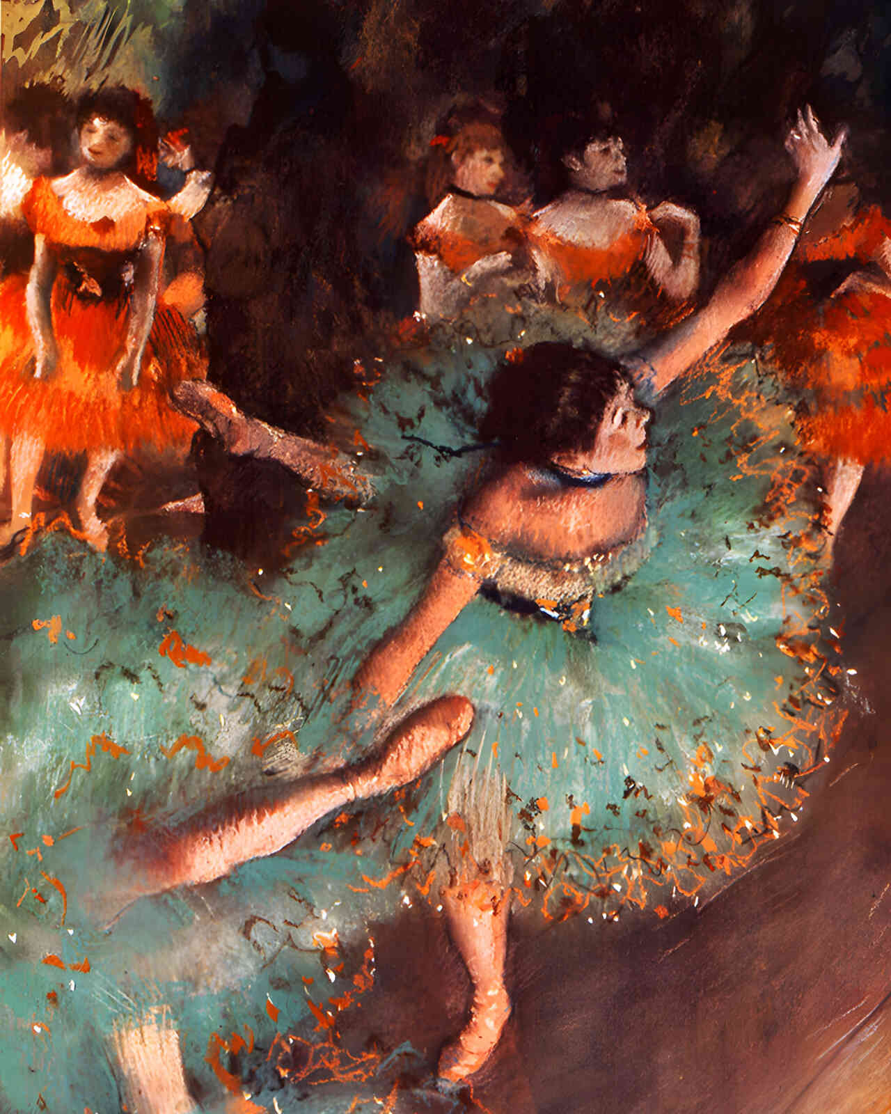 The Green Dancer 1879 Painting by Edgar Degas 8x10" Art Print