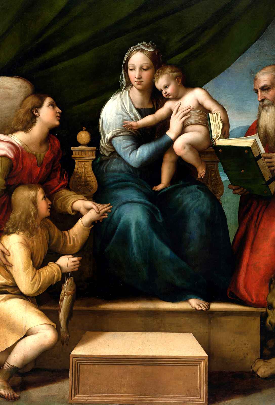 Madonna of the Fish 1513 Art Print (6 Sizes) - Premium Quality