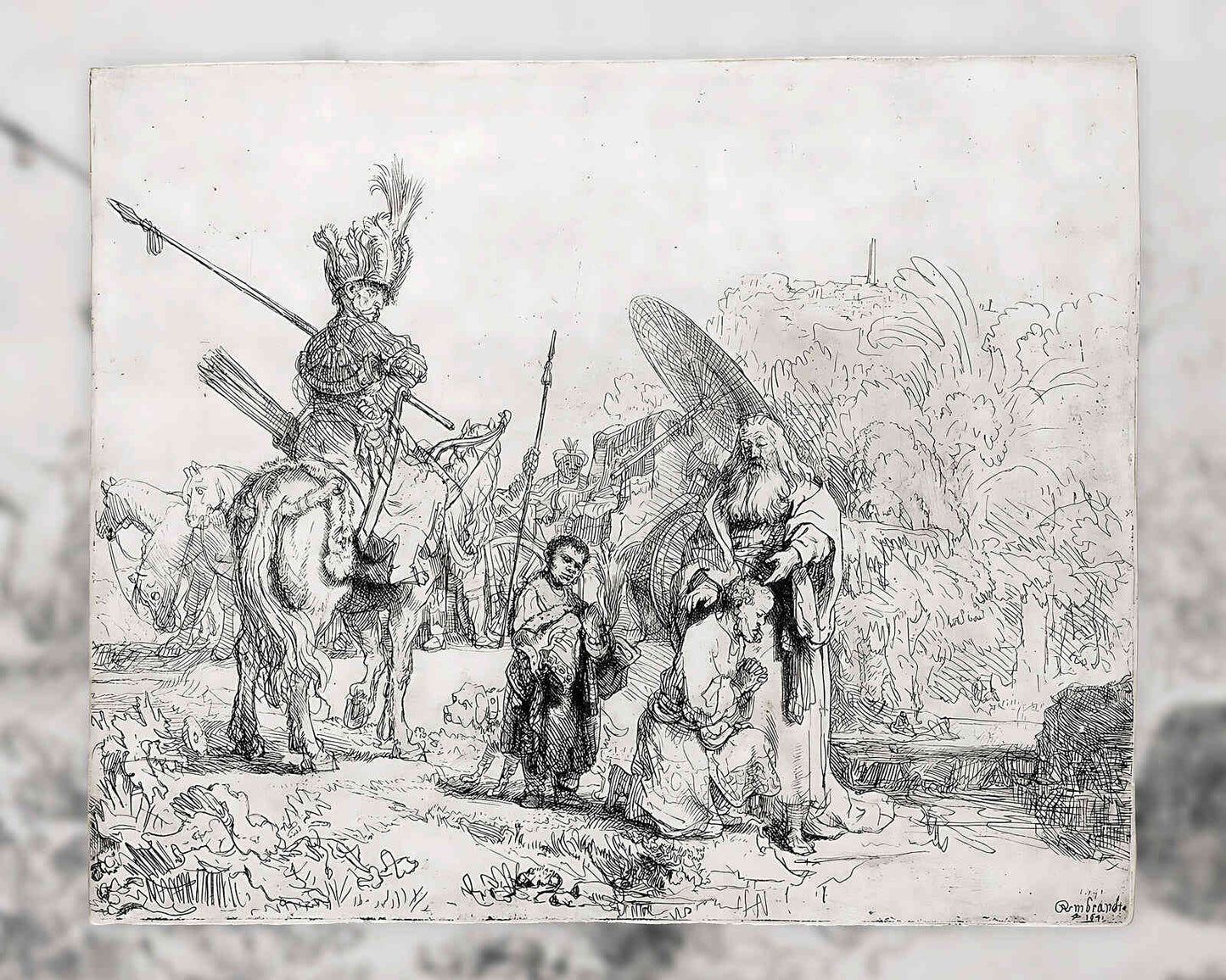 The Baptism of the Eunuch Painting by Rembrandt 8x10" Art Print (High Quality)