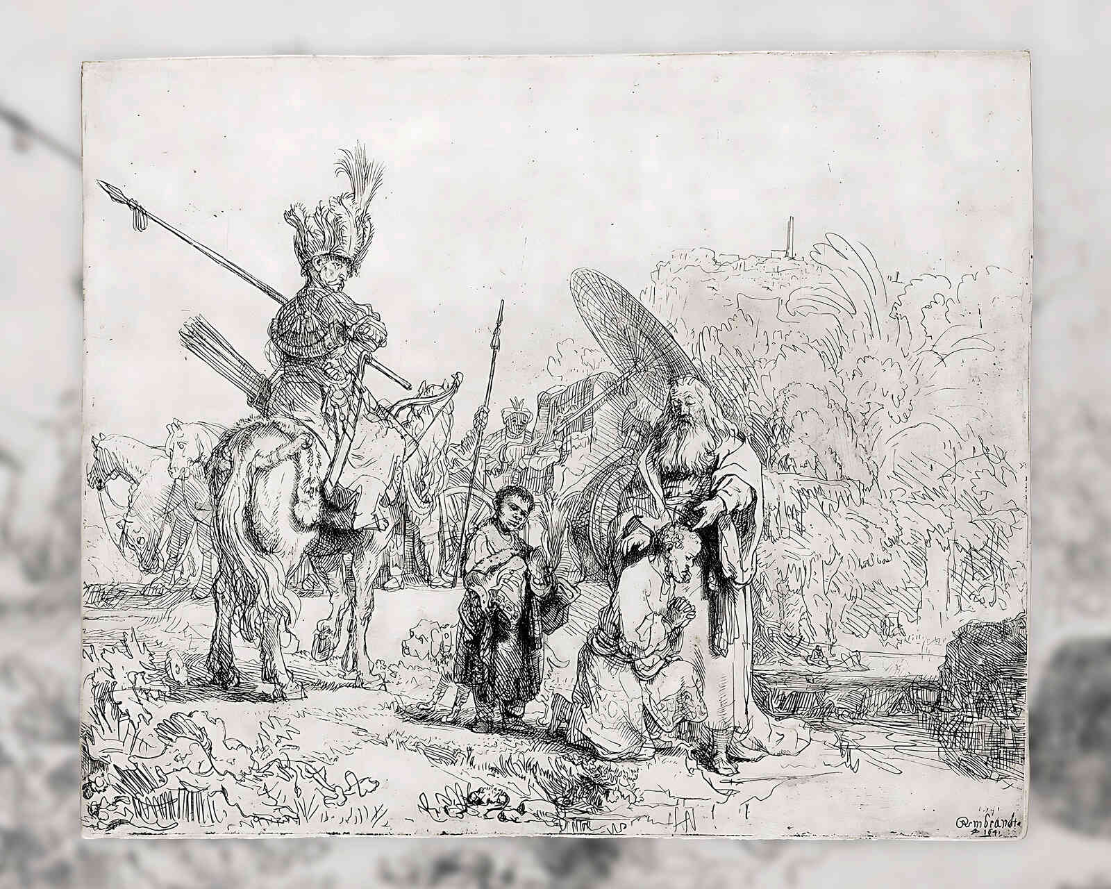 The Baptism of the Eunuch Painting by Rembrandt 8x10" Art Print (High Quality)