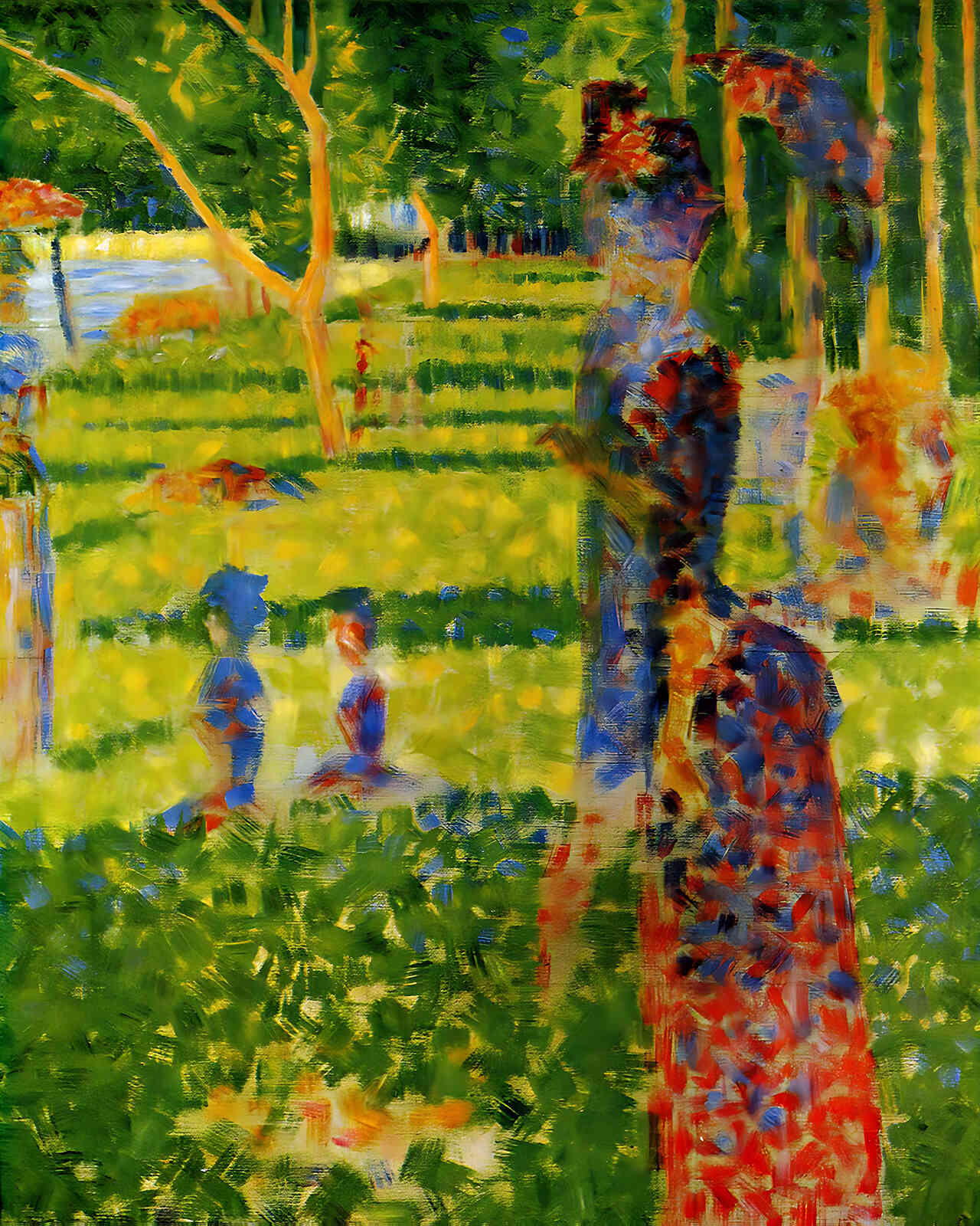 The Couple Painting by Georges Seurat 8x10" Art Print - Restored