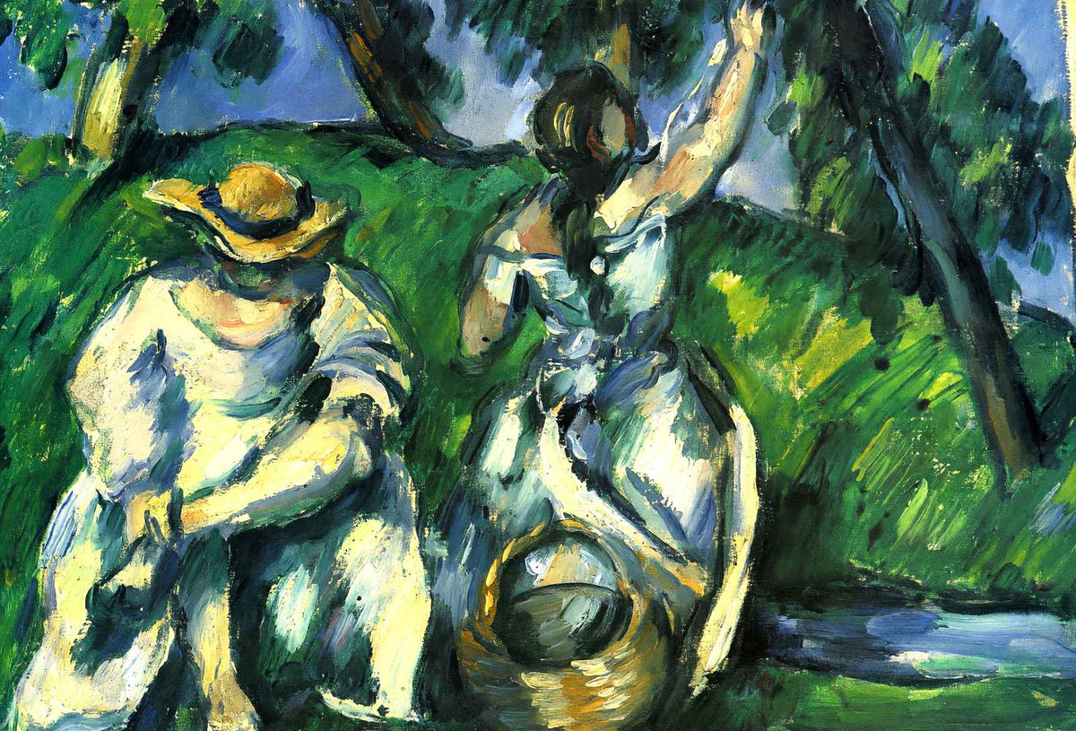 The Obstpfluckerin Art Print 1877 Painting by Paul Cezanne (6 Sizes)