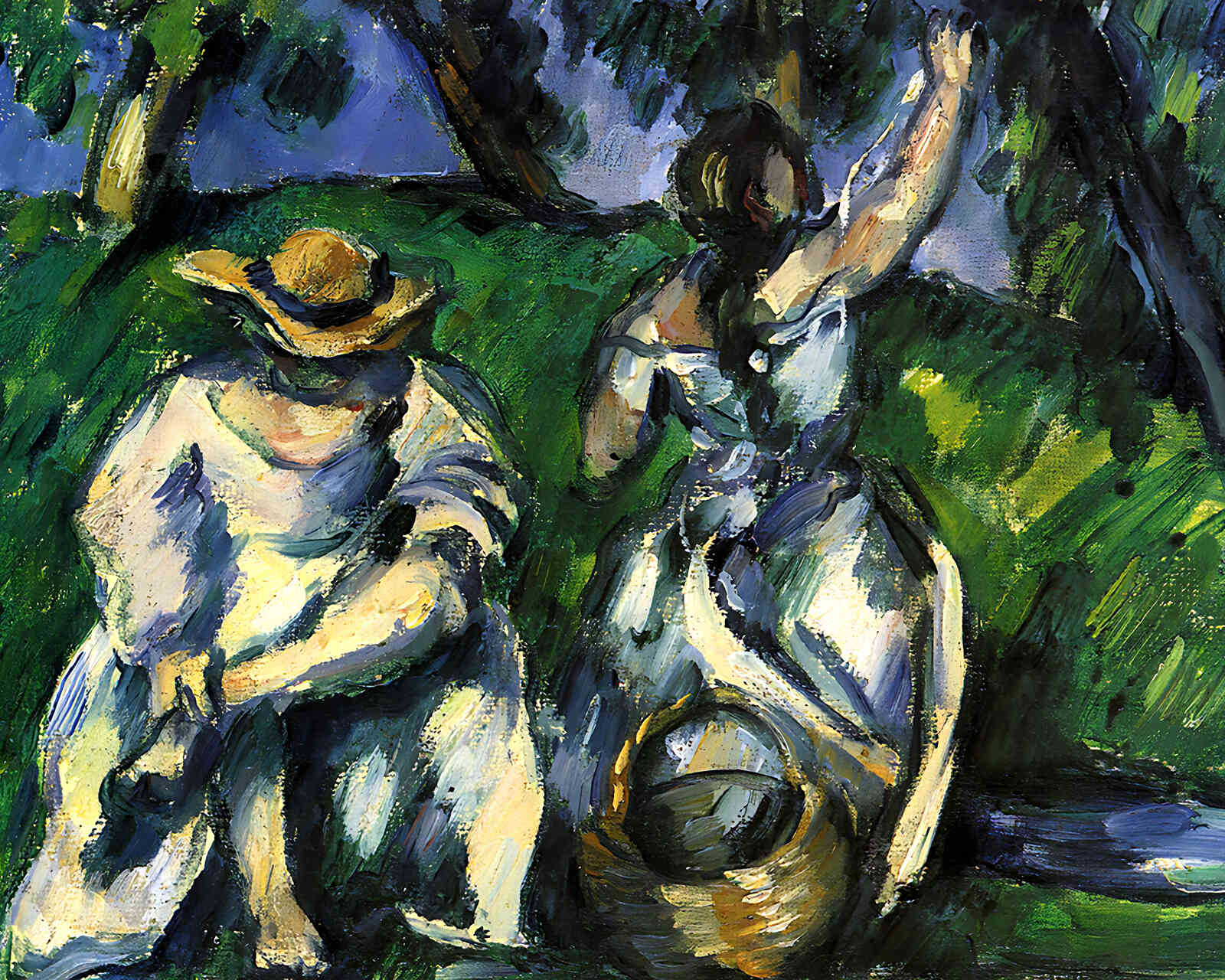 The Obstpfluckerin Painting by Paul Cezanne 8x10" Art Print (Premium Print)