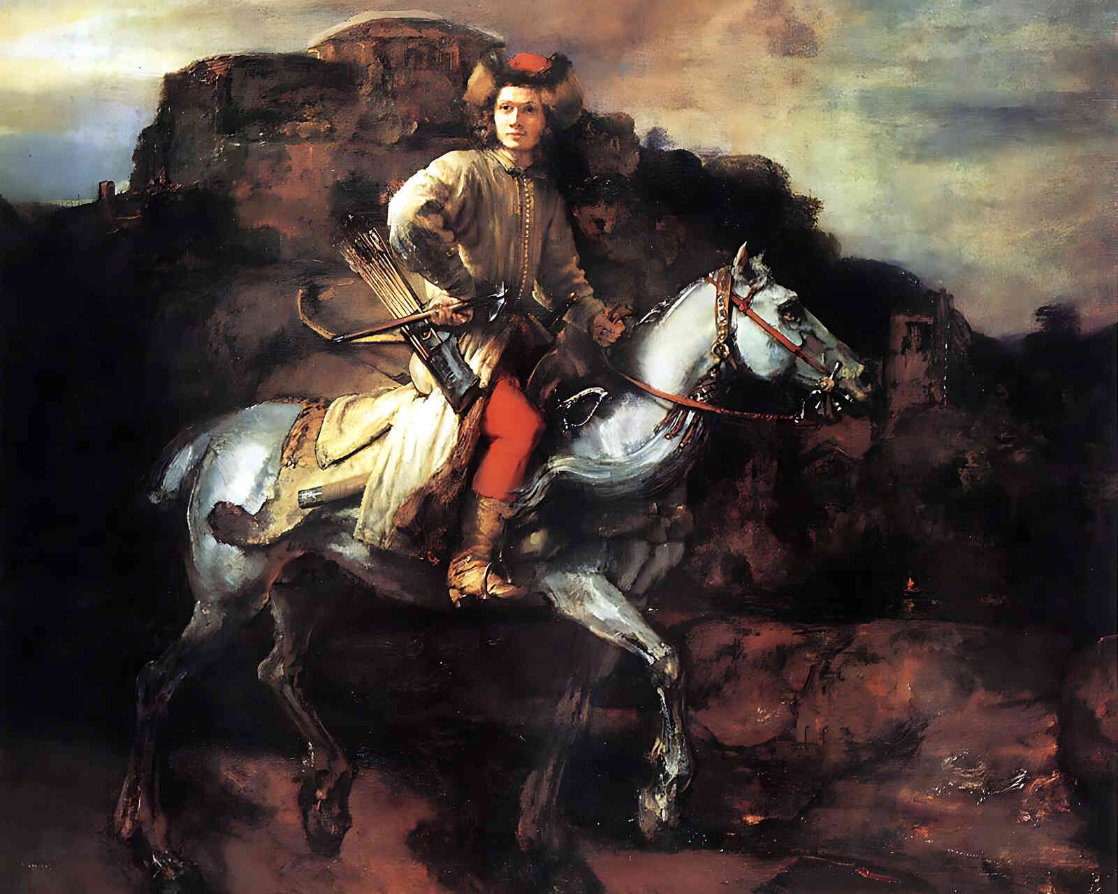 The Polish Rider Painting by Rembrandt 8x10" Art Print (Archival Paper)