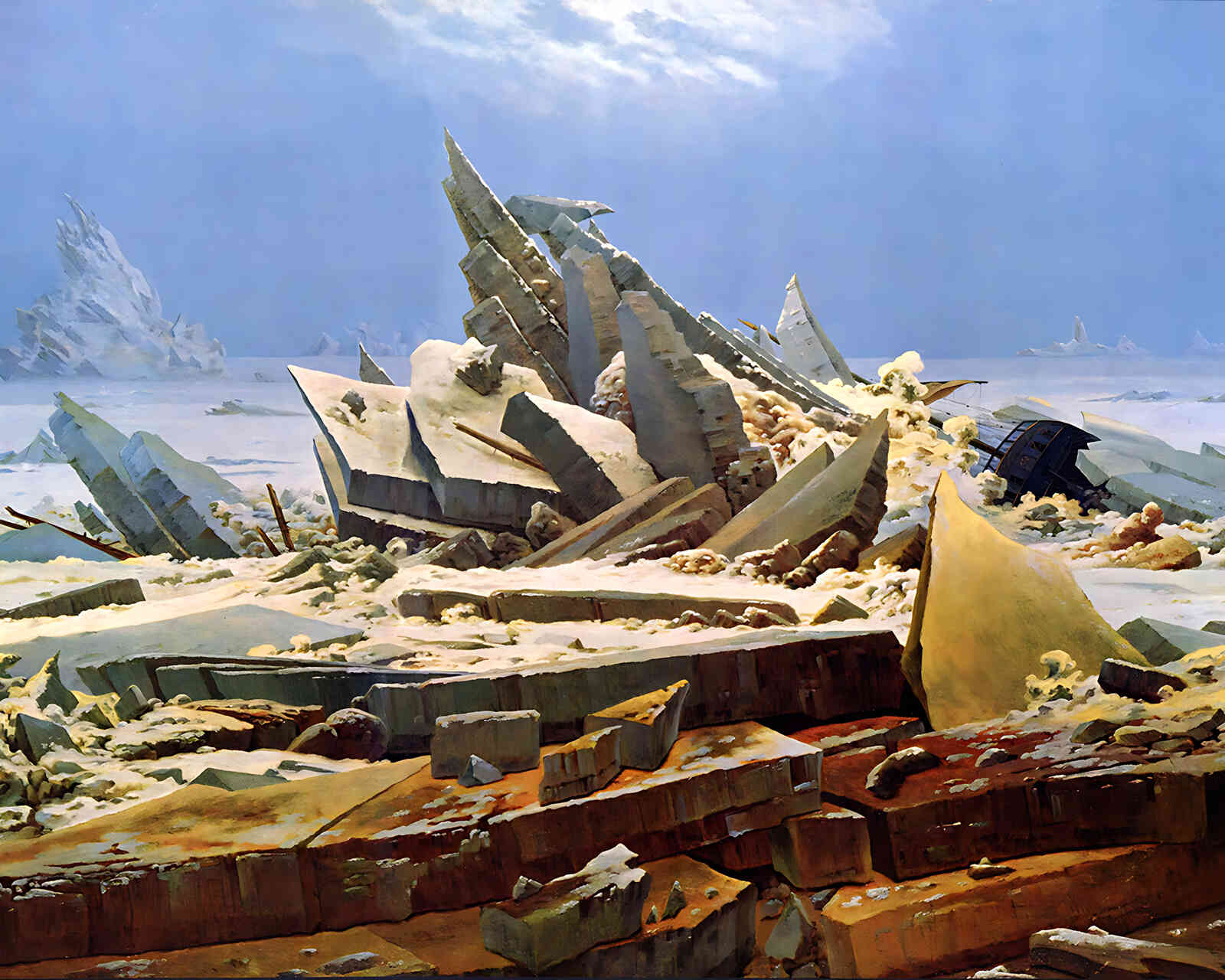 The Sea of Ice Painting by Caspar David Friedrich 8x10" Art Print - Acid Free