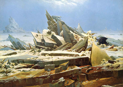 The Sea of Ice 1824 Painting by Caspar David Friedrich Art Print (6 Sizes)