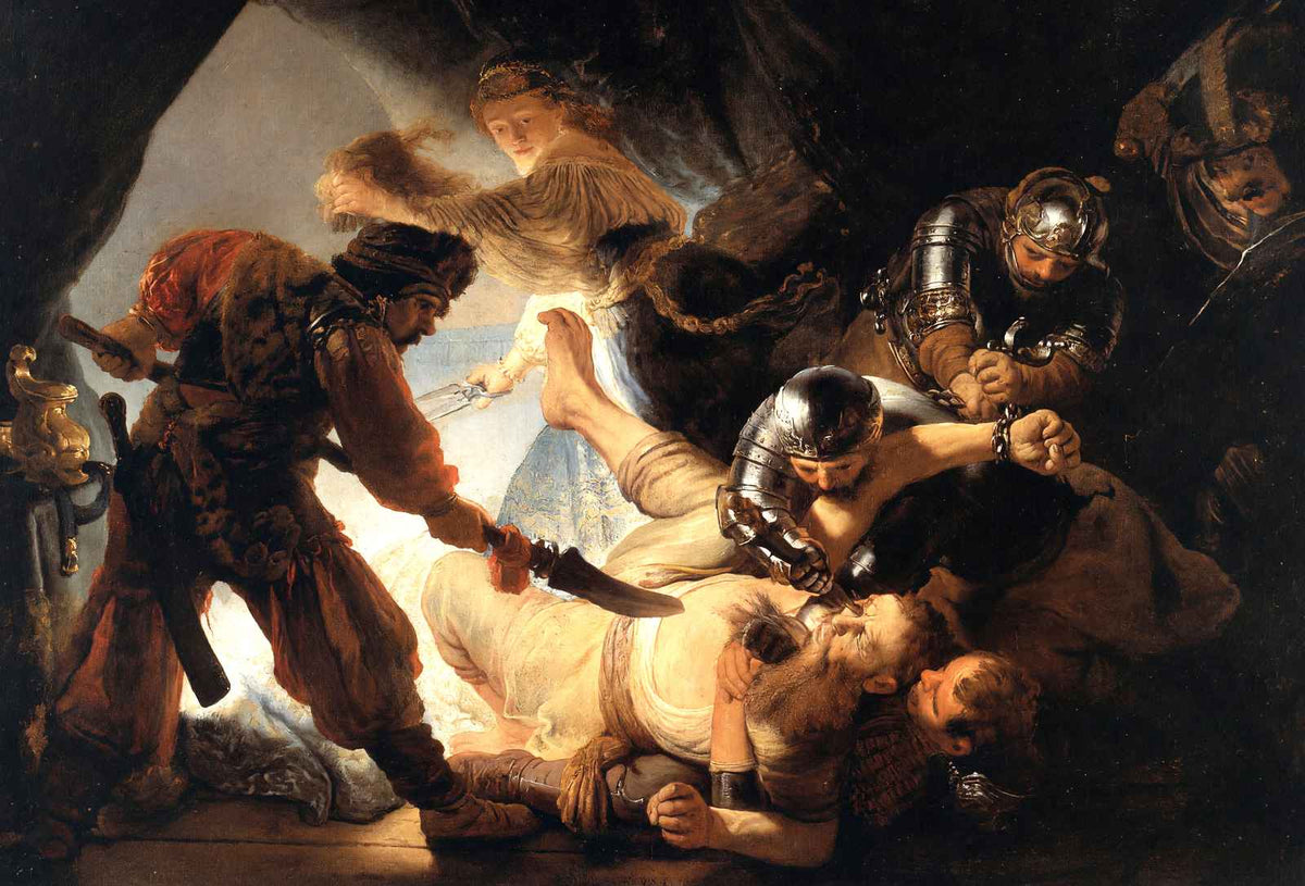 The Blinding of Samson Art Print 1636 Painting by Rembrandt (6 Sizes)