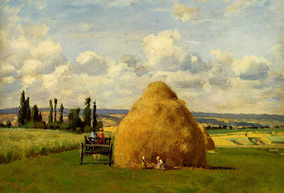 The Haystack, Pontoise Art Print 1873 Painting by Camille Pissarro (6 Sizes)