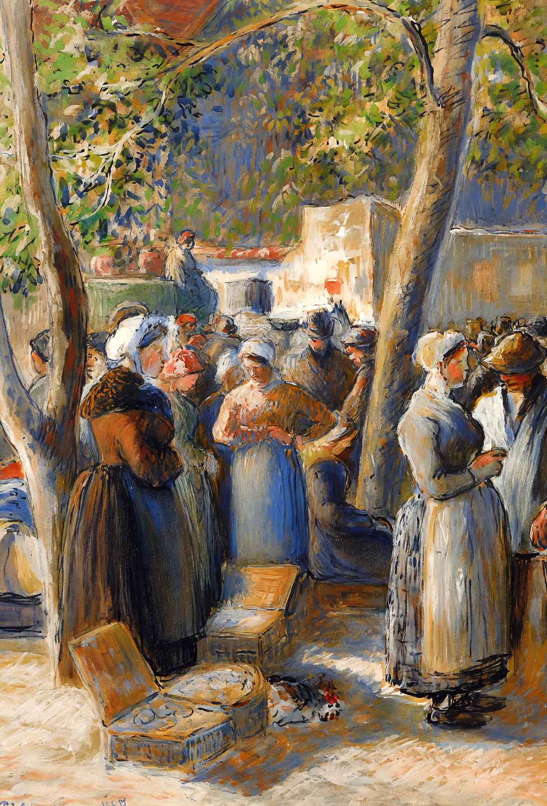The Market in Gisors 1887 Painting by Camille Pissarro Art Print (6 Sizes)