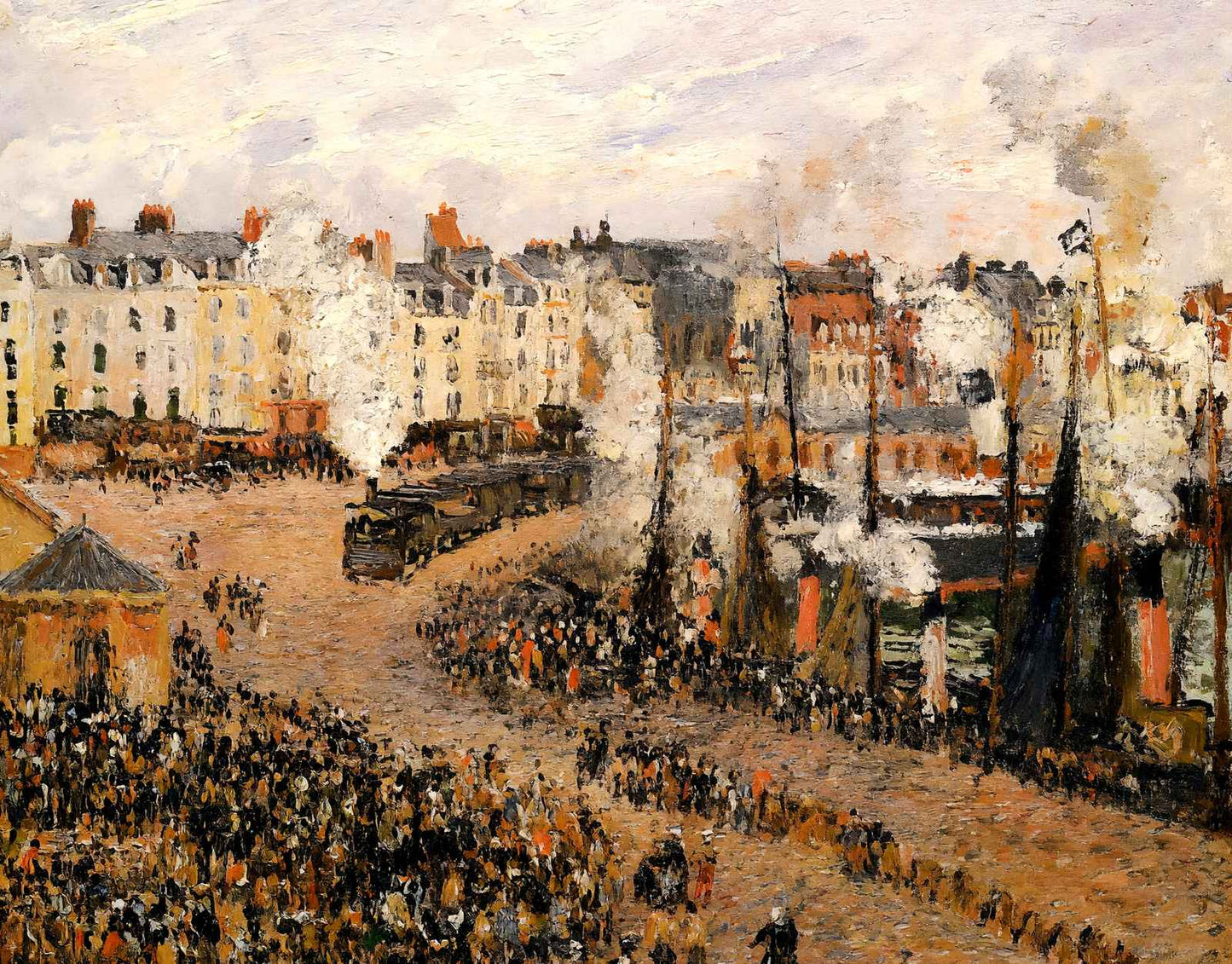The Fishmarket, Dieppe 1902 Painting by Camille Pissarro Art Print (6 Sizes)