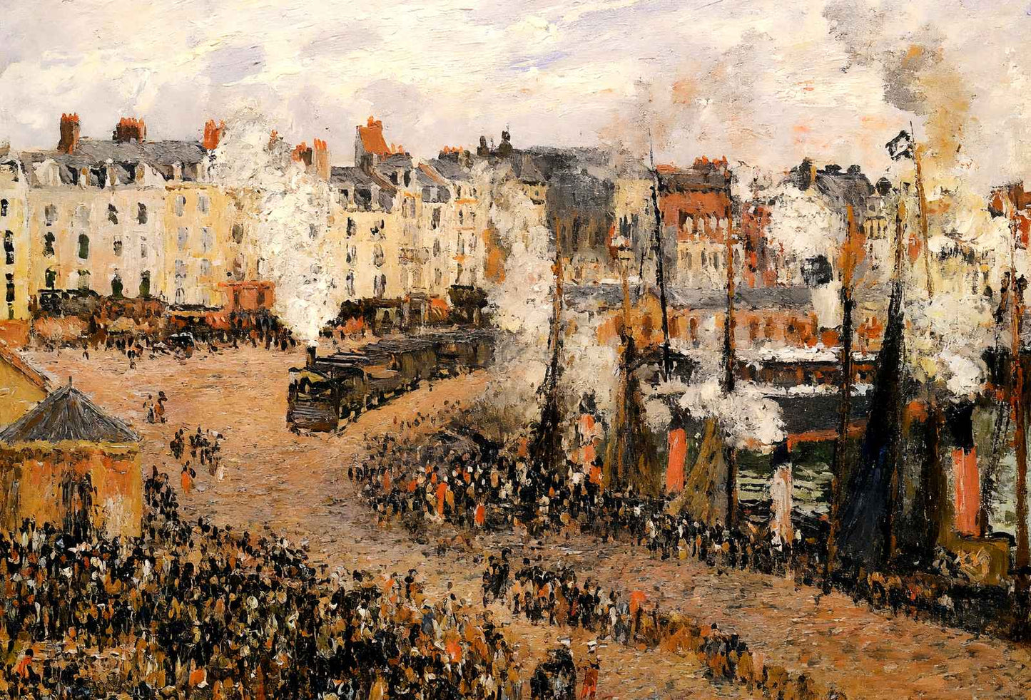The Fishmarket, Dieppe 1902 Painting by Camille Pissarro Art Print (6 Sizes)