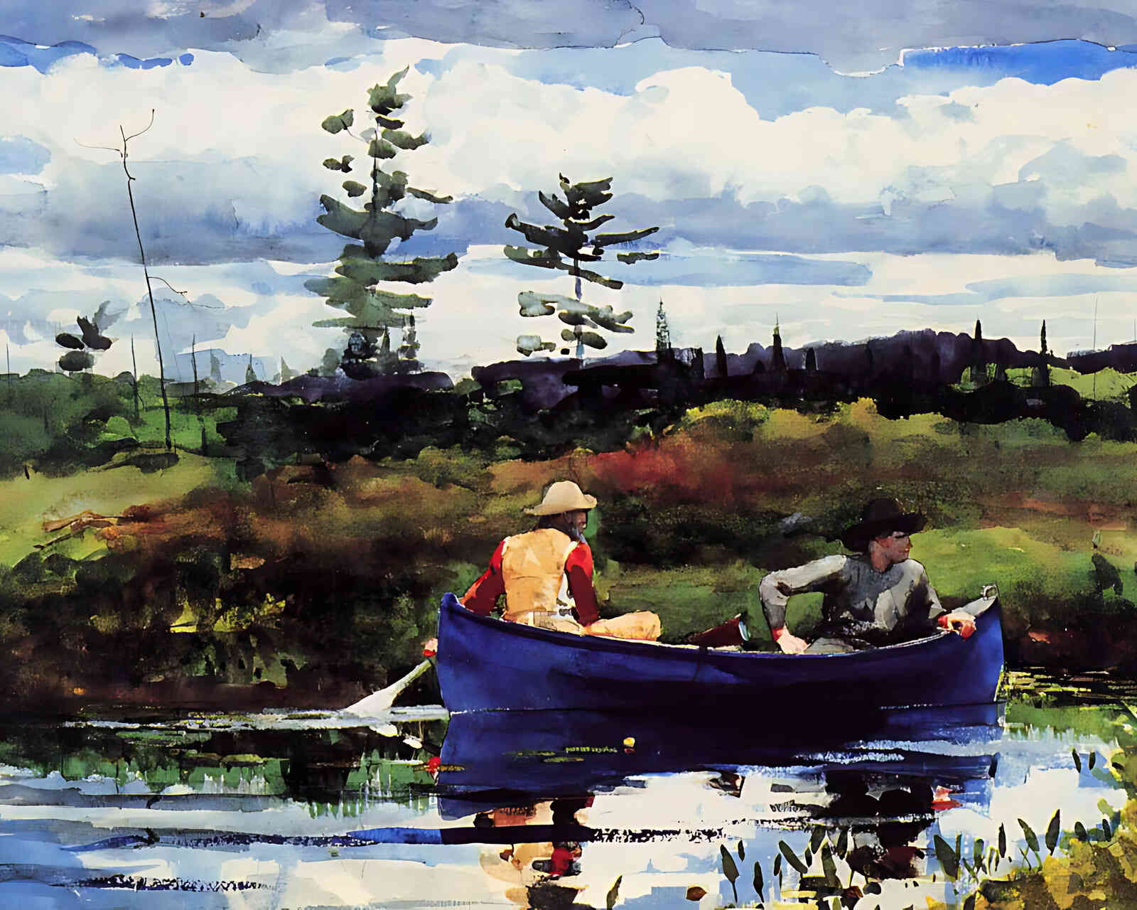The Blue Boat Painting by Winslow Homer 8x10" Art Print High Quality