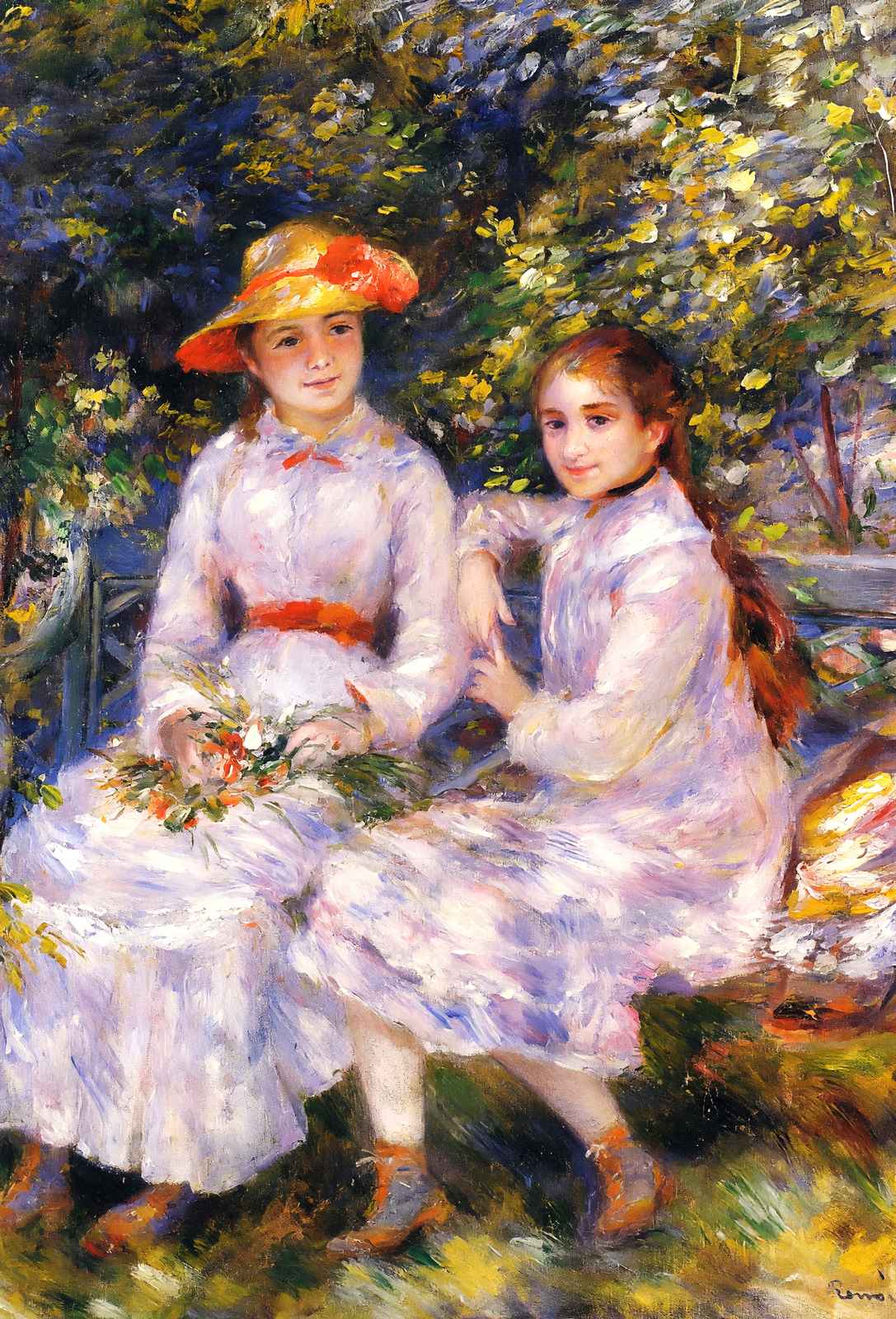 Daughters of Paul Durand Ruel 1882 Art Print (6 Sizes) - High Quality