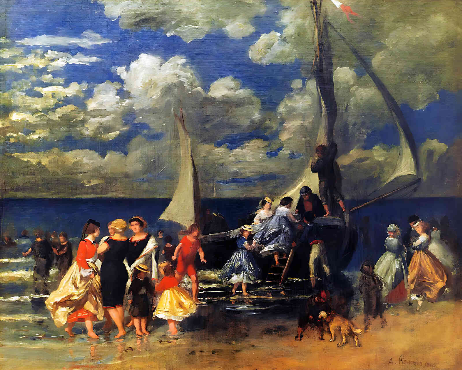 The Return of the Boating Party by Pierre-Auguste Renoir 8x10" Art Print