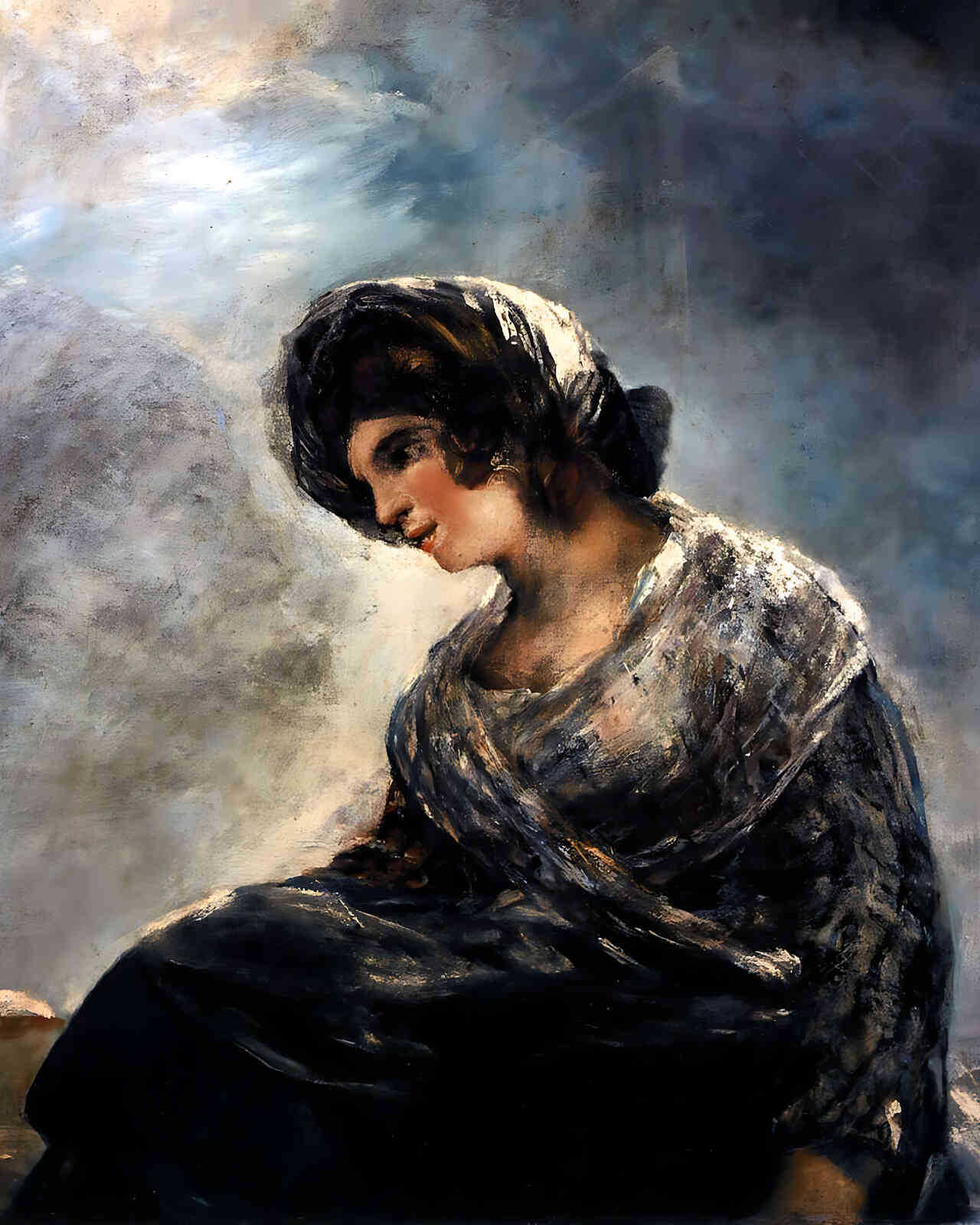 The Milkmaid of Bordeaux Painting by Francisco Goya 8x10" Art Print - Acid Free