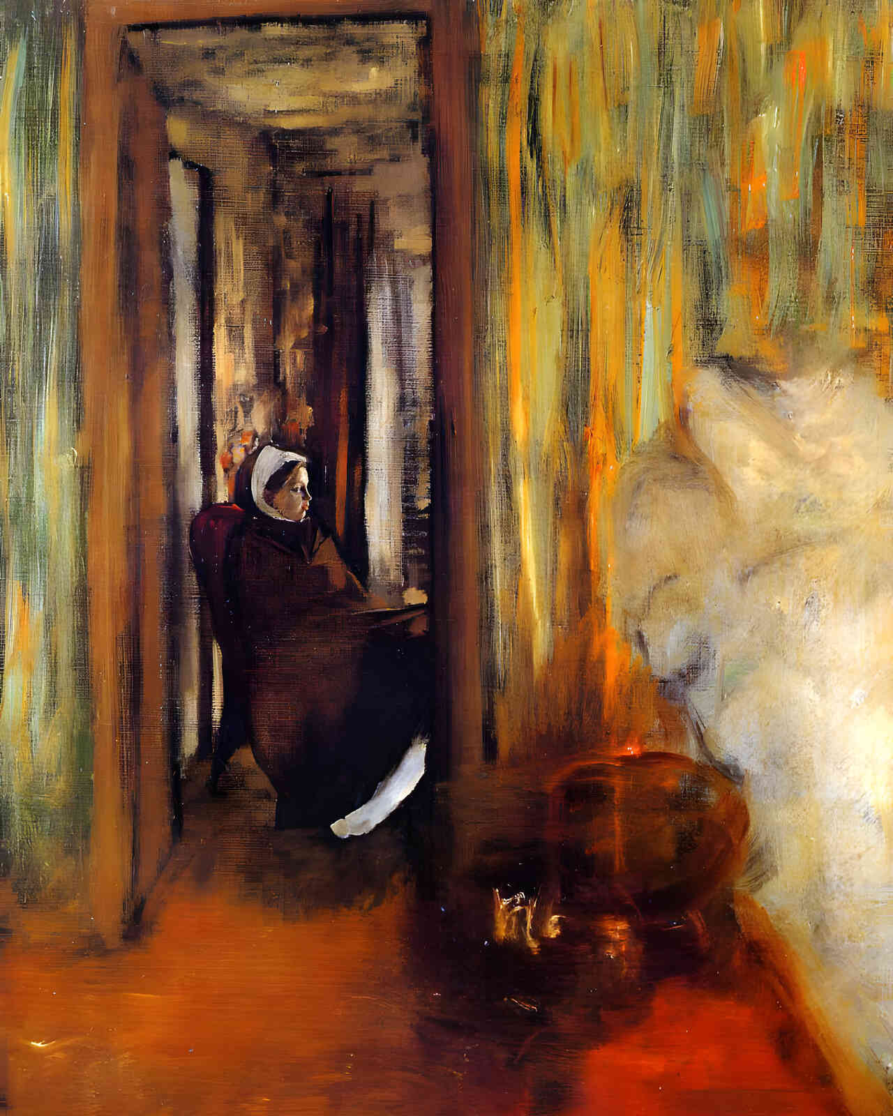 The Nurse 1873 Painting by Edgar Degas 8x10" Art Print