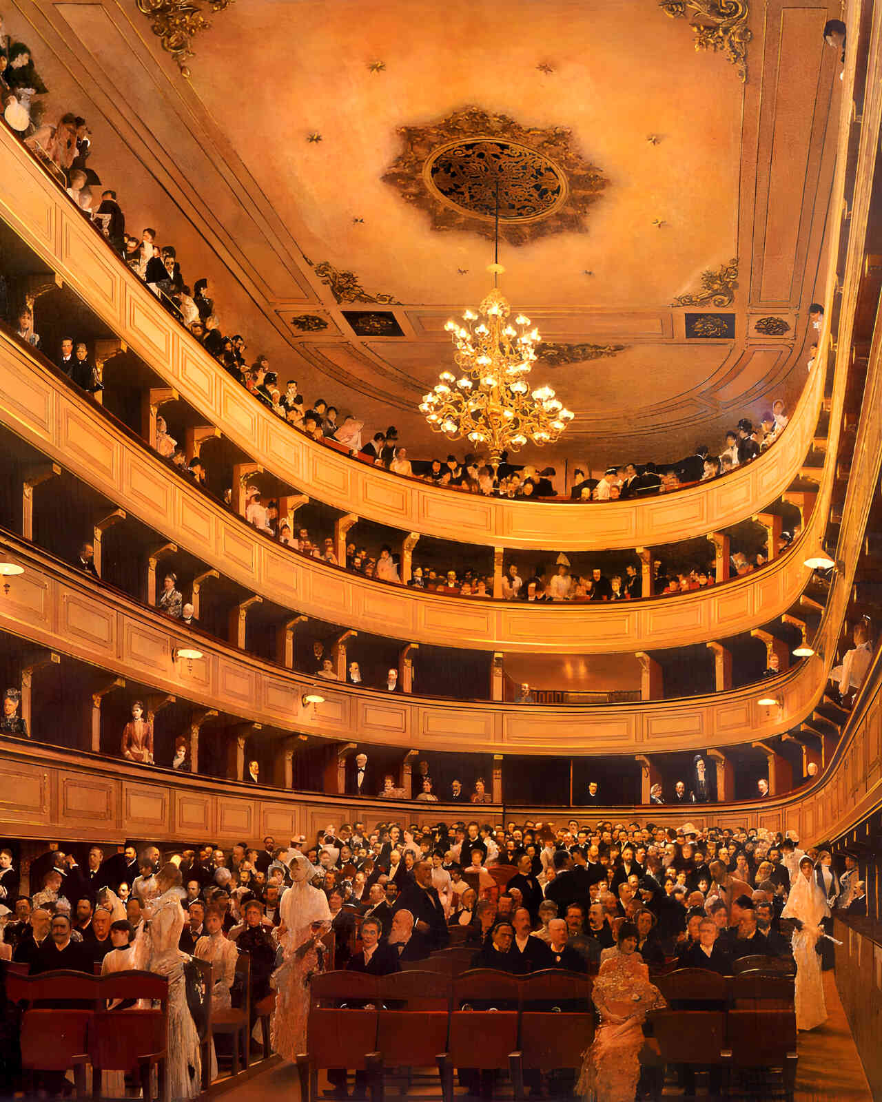 The Old Burgtheater 1889 Painting by Gustav Klimt 8x10" Art Print