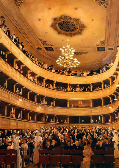 The Old Burgtheater 1889 Painting by Gustav Klimt Fine Art Print (6 Sizes)