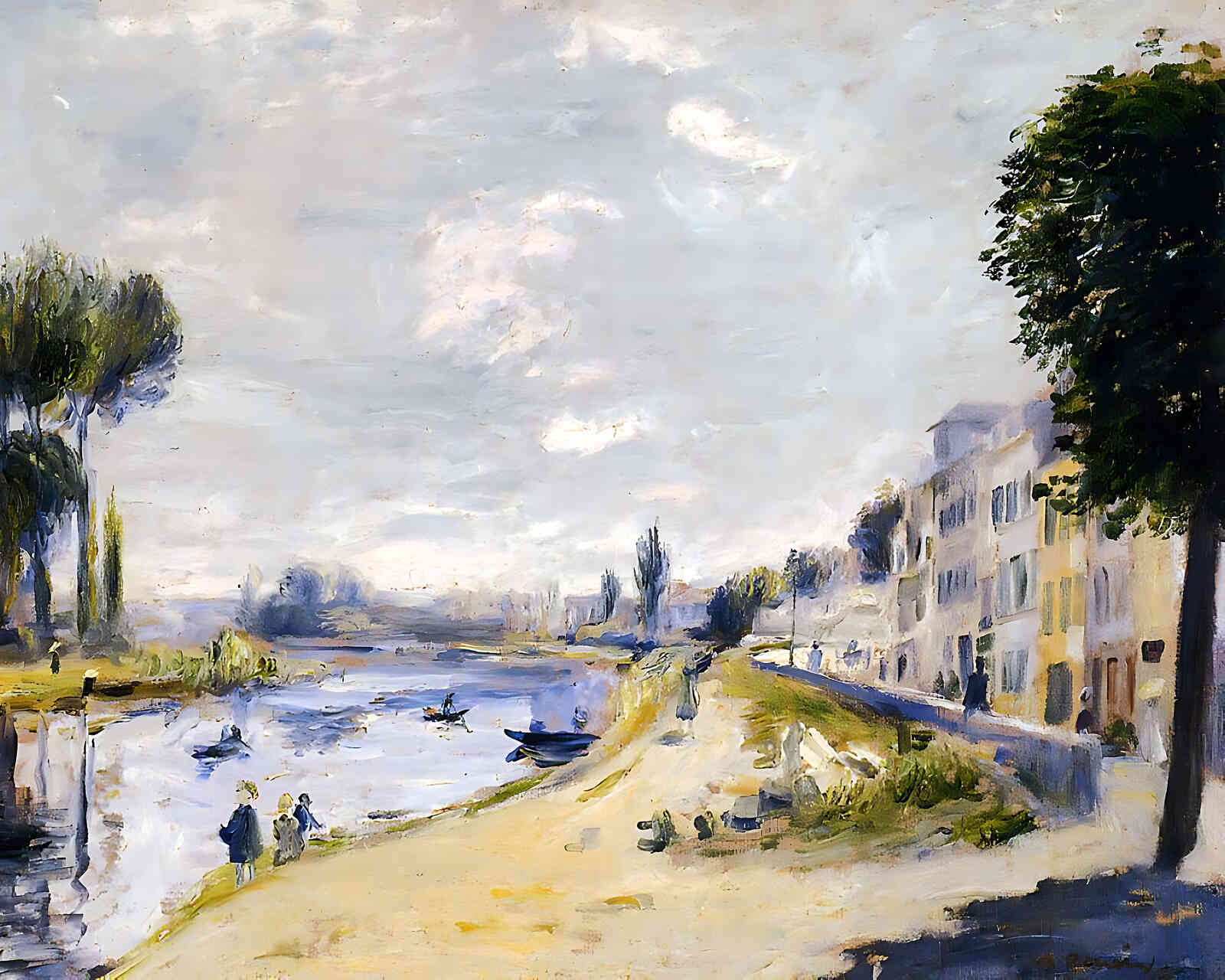 The Banks of the Seine Painting by Pierre-Auguste Renoir 8x10" Art Print