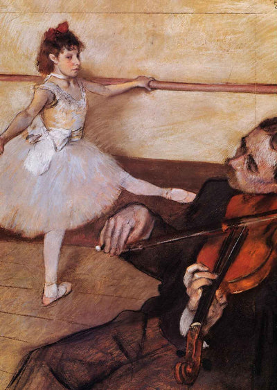 The Dance Lesson Art Print 1879 Painting by Edgar Degas (6 Sizes) - Enhanced