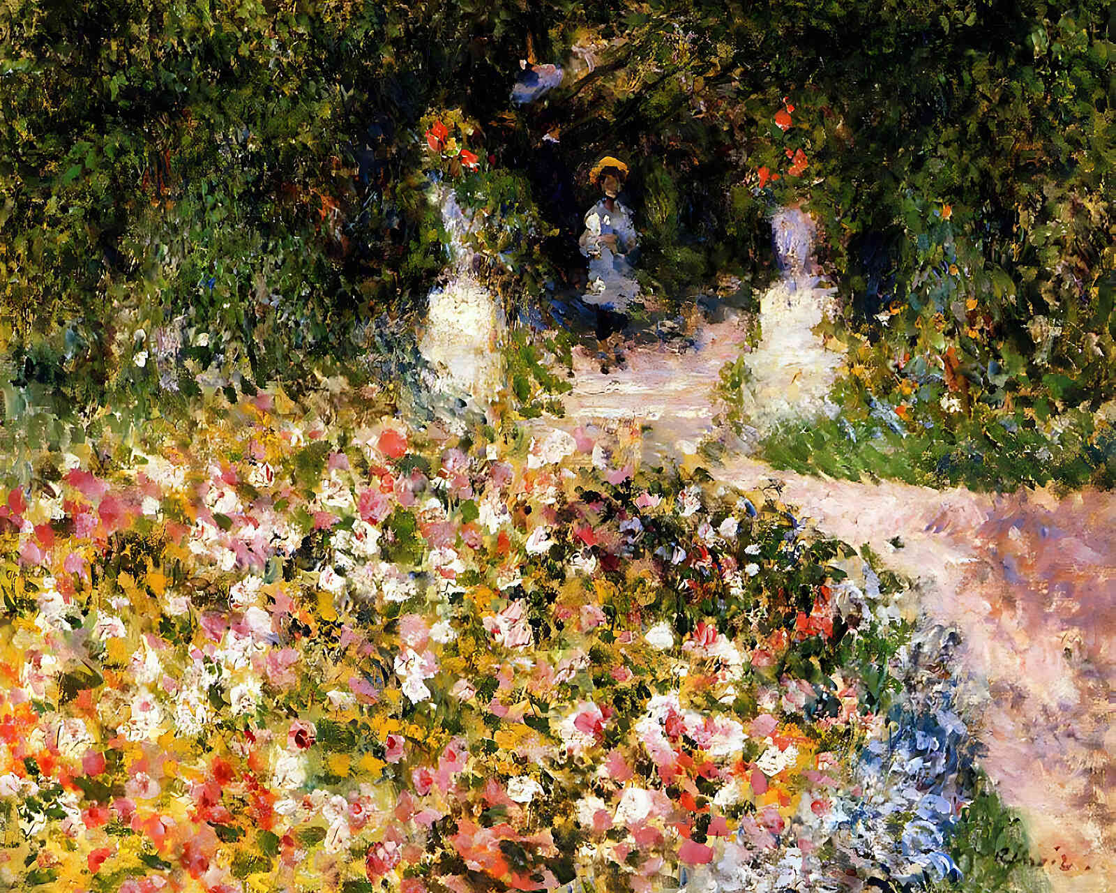 The Garden Painting by Pierre-Auguste Renoir 8x10" Art Print (High Quality)