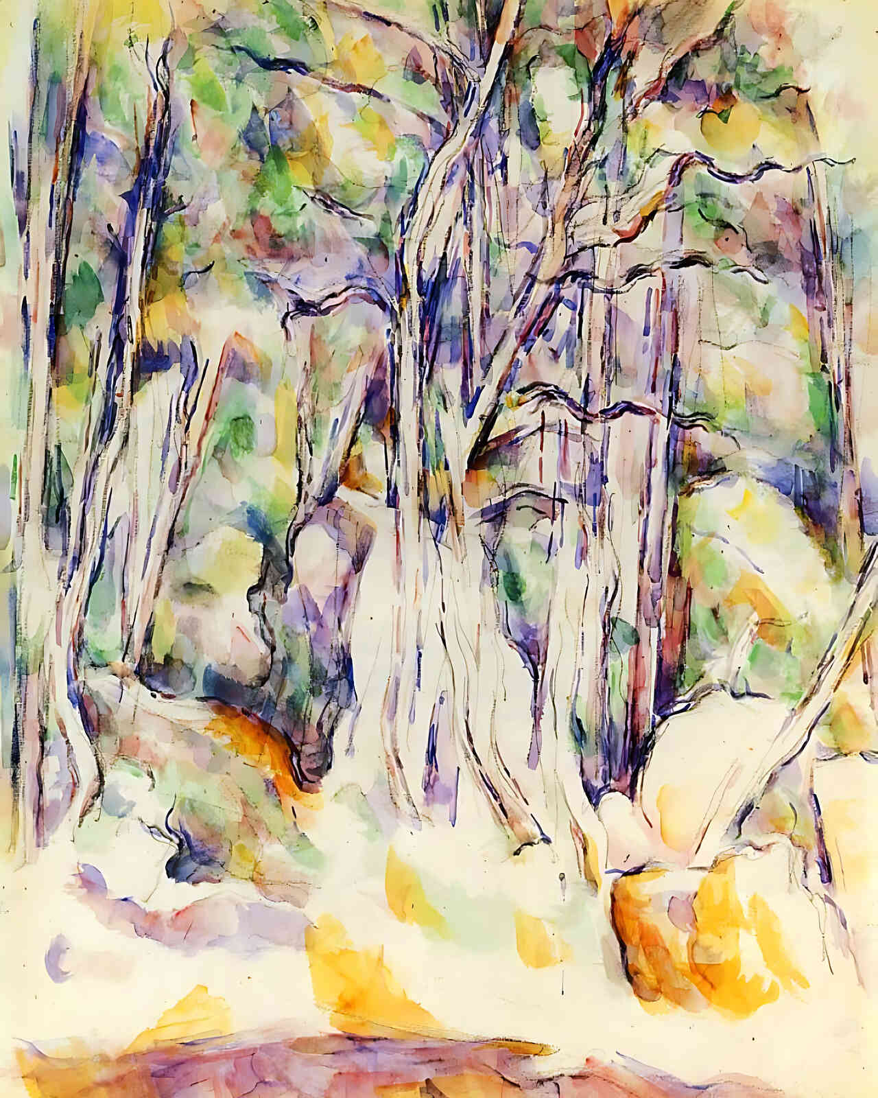 The Park of the Chateau Noir with Well Painting by Paul Cezanne 8x10" Art Print