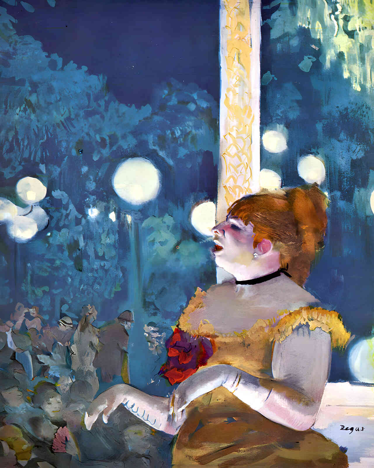 The Cafe Concert (the Song of the Dog) 1877 Painting by Edgar Degas 8x10" Art Print
